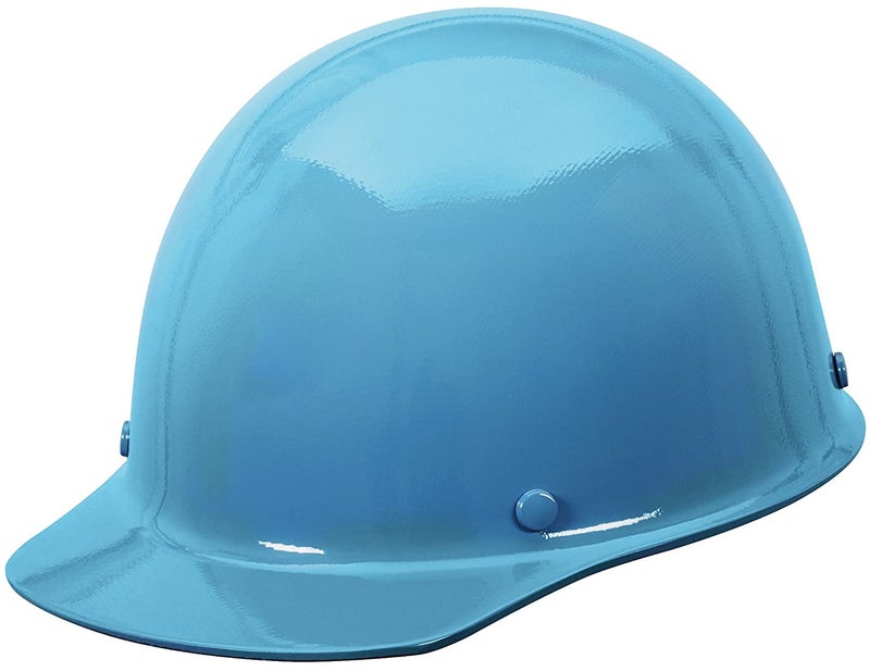 MSA 475401 Skullgard Cap Style Safety Hard Hat with Fas-Trac III Ratchet Suspension | Non-slotted Cap, Made of Phenolic Resin, Radiant Heat Loads up to 350F - Standard Size in Blue 4032792338104 - Image 1